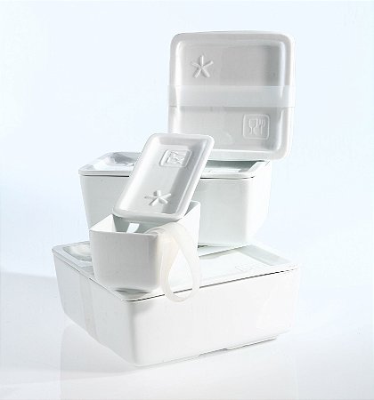 Pote De Mantimentos  "Fridgebox" Porcelana c/ tampa