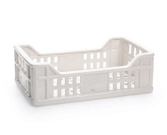 Caixa de Verduras Fruteira The Box In Porcelain Cm.40X26 H.14