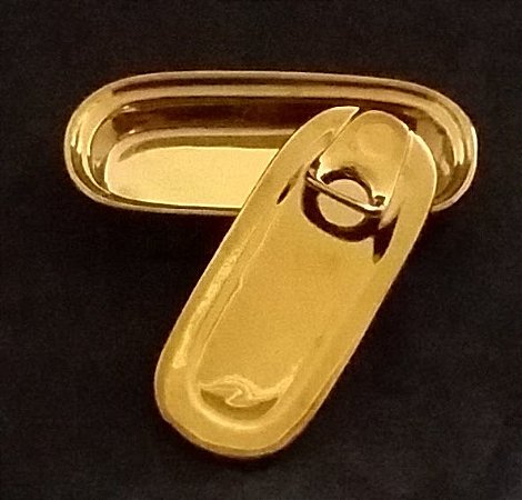 Paliteiro Porta Pastinhas Em Porcelana Dourada Seletti "Limited Gold Edition"