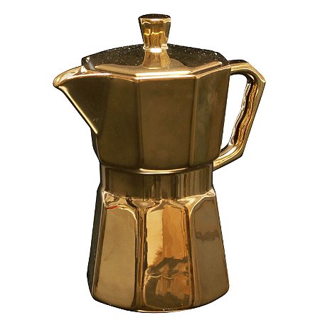Cafeteira em Porcelana Dourada Seletti "Limited Gold Edition"