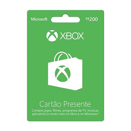 R$ 200 - Cartão-Presente Xbox