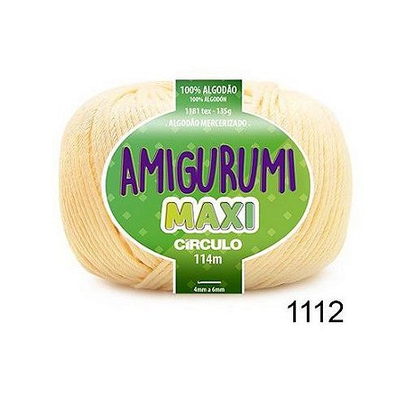 FIO AMIGURUMI MAXI 135 GR 114 MTS COR 1112 CREME