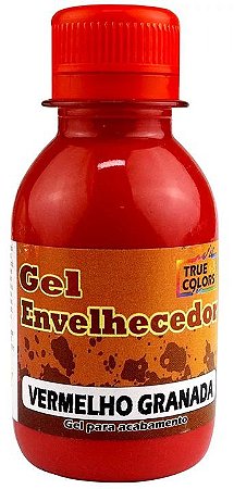 GEL ENVELHECEDOR TRUE COLORS VERMELHO GRANADA 100 ML