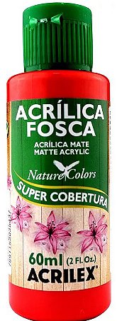 TINTA ACRILICA FOSCA VERMELHO FOGO NAT. COLORS 60 ML ACRILEX