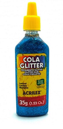 COLA GLITTER ACRILEX AZUL 23 G