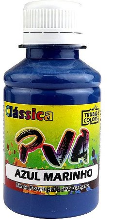 TINTA PVA FOSCO TRUE COLORS COR 7121-AZUL MARINHO 100 ML