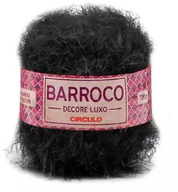 BARROCO DECORE LUXO 280 GR 180 MTS COR 0900 PRETO