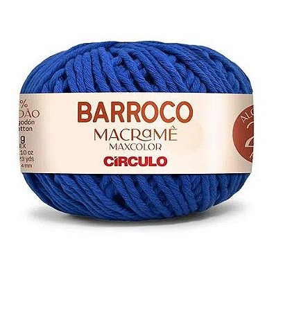 BARROCO MACRAMÊ MAXCOLOR 24 FIOS COR 2770 AZUL CLÁSSICO 400 GR