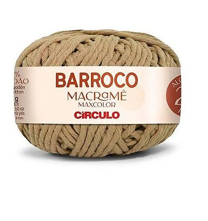 BARROCO MACRAMÊ MAXCOLOR 24 FIOS COR 7625 CASTANHA 400 GR