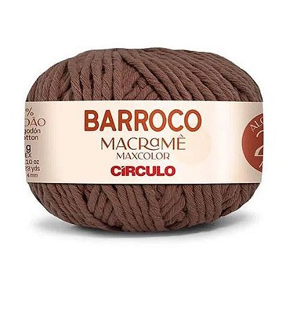 BARROCO MACRAMÊ MAXCOLOR 24 FIOS COR 7638 CAFÉ 400 GR