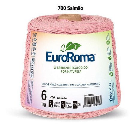 BARBANTE EUROROMA FIO 6 1 KG COR 700 SALMÃO 1016 MTS