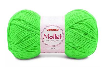 FIO MOLLET CIRCULO COR 0781 VERDE NEON 100 GR