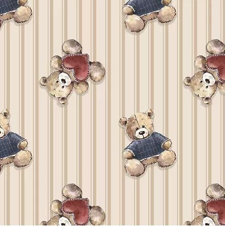 TRICOLINE URSOS GRANDES TB001 COLECÇAO TEDDY BEAR 100% ALGODÃO 0,30X1,50 MT FUXICOS E FRICOTES