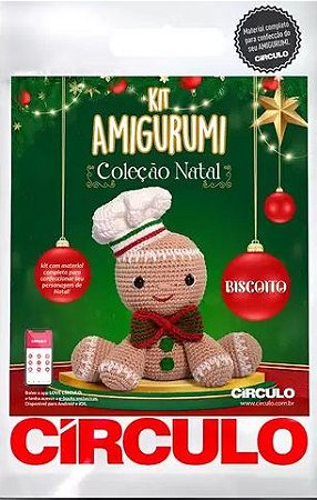 KIT AMIGURUMI COLEÇÃO NATAL 22 BISCOITO REF 5