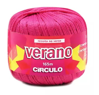 LINHA CROCHÊ VERANO 165 MTS COR 6115 ROSA CHOQUE