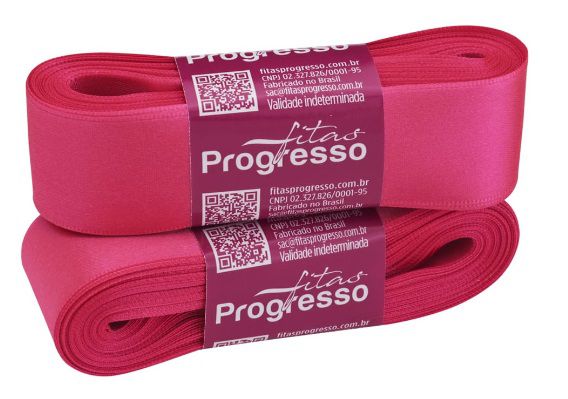 FITA CETIM SIMPLES CF007 30MM COR 279 ROSA CÍTRICO Peça 10 metros