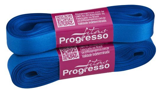 FITA CETIM SIMPLES CF003 15MM COR 214 AZUL ROYAL Peça 10 metros