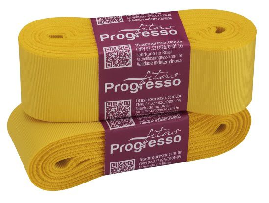 FITA GORGURÃO GP009 38MM COR 763 AMARELO GEMA PEÇA 10 MTS