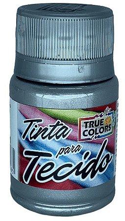 TINTA TECIDO METAL COR 1091-METAL PRATA 37 ML TRUE COLORS