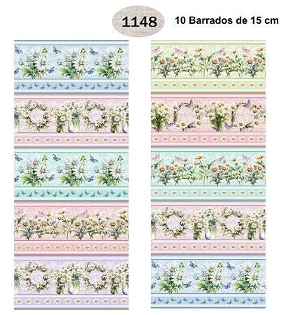 10 BARRADOS DE 15 CM IGARATINGA REF 1148 TRICOLINE