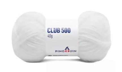 FIO CLUB 500 PINGOUIN 40GR COR 0002 BRANCO