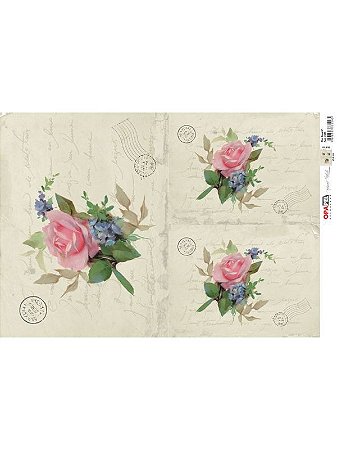 OPL - 30X45 FLOR ROSA IV REF 2380 - OPAPEL