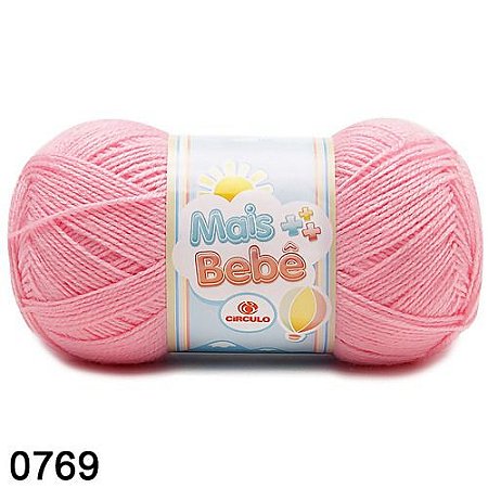 FIO MAIS BEBÊ CIRCULO 100G COR 0769 CHICLETE ROSA CLARO