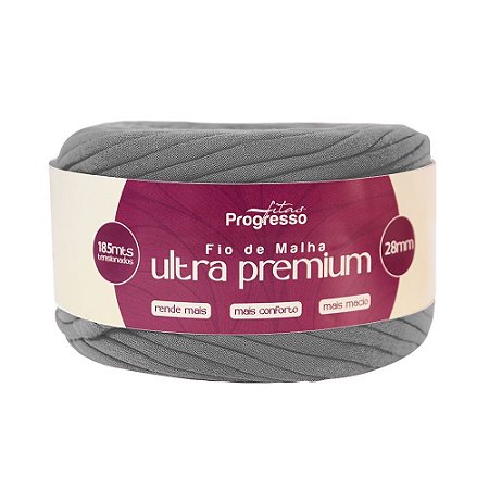 FIO DE MALHA ULTRA PREMIUM FM028 28MM COR 1222 CINZA 185 MTS