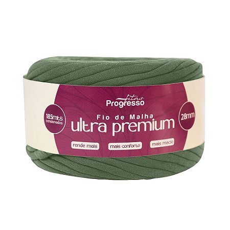 FIO DE MALHA ULTRA PREMIUM FM028 28MM COR 2059 VERDE OLIVA 185 MTS