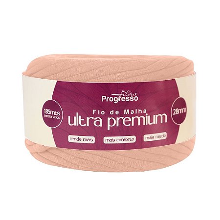 FIO DE MALHA ULTRA PREMIUM FM028 28MM COR 2069 PÊSSEGO 185 MTS