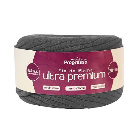 FIO DE MALHA ULTRA PREMIUM FM028 28MM COR 2070 CINZA ELEFANTE 185 MTS