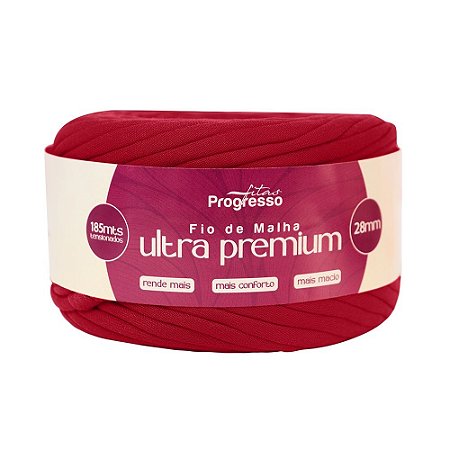 FIO DE MALHA ULTRA PREMIUM FM028 28MM COR 209 VERMELHO 185 MTS
