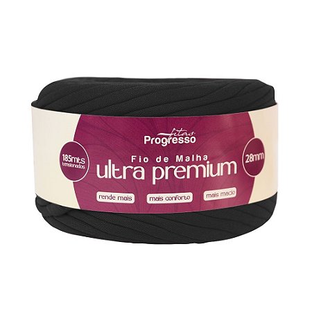 FIO DE MALHA ULTRA PREMIUM FM028 28MM COR 219 PRETO 185 MTS