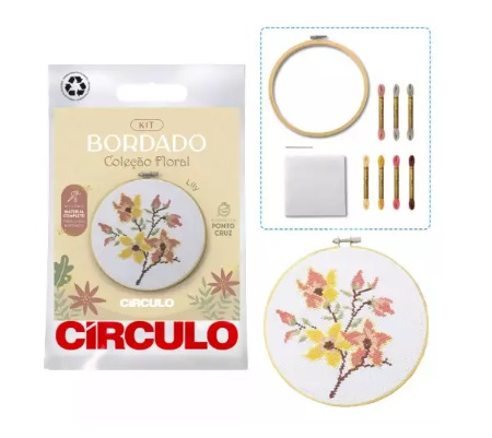 KIT BORDADO COLEÇÃO FLORAL COR 20 FLORAL LILY