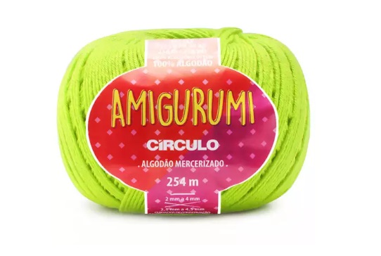 LINHA AMIGURUMI 125 G COR 5583 VERDE LIMÃO