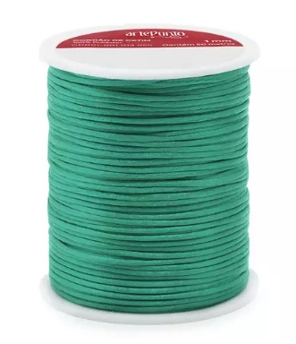 CORDÃO DE CETIM 1MM ARTEPUNTO CD001 COR 161 PETRÓLEO 50 MTS