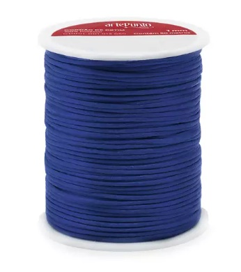 CORDÃO DE CETIM 1MM ARTEPUNTO CD001 COR 011 AZUL ROYAL 50 MTS