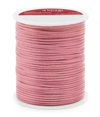CORDÃO DE CETIM 1MM ARTEPUNTO CD001 COR 093 NUDE ROSADO 50 MTS