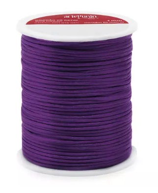 CORDÃO DE CETIM 1MM ARTEPUNTO CD001 COR 144 ROXO 50 MTS