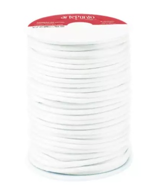 CORDÃO DE CETIM 4MM ARTEPUNTO CD001 COR 001 BRANCO 40 MTS