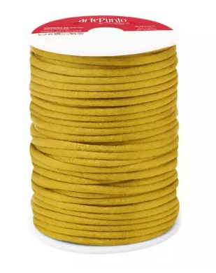 CORDÃO DE CETIM 4MM ARTEPUNTO CD001 COR 054 DOURADO 40 MTS