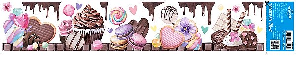 TRANSFER TÊXTIL 45X9,15CM TTB6-014 BARRADO CHOCOLATE CANDY