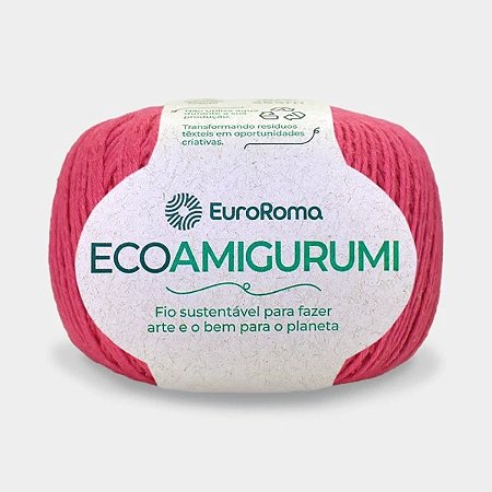 FIO ECOAMIGURUMI 254 MTS 8/7 160GR COR 1070 MELANCIA EUROROMA