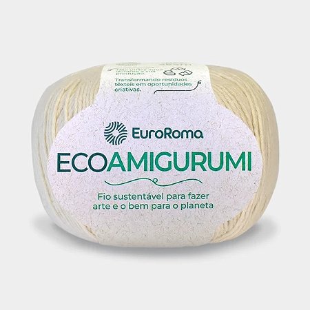 FIO ECOAMIGURUMI 254 MTS 8/7 160GR COR 100 CRÚ EUROROMA
