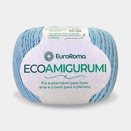 FIO ECOAMIGURUMI 254 MTS 8/7 160GR COR 900 AZUL BEBÊ EUROROMA