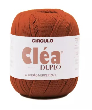 FIO CLÉA DUPLO COR 7529 TERRACOTA 150 GR 508 MTS CÍRCULO