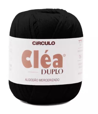 FIO CLÉA DUPLO COR 8990 PRETO 150 GR 508 MTS CÍRCULO