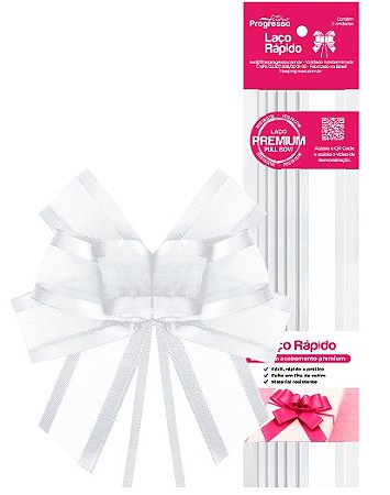 LAÇO RÁPIDO DE VOAL 22MM 5 UNID LRZ005 COR 201 BRANCO PROGRESSO