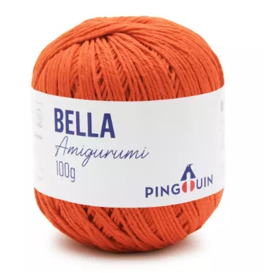 FIO BELLA AMIGURUMI COR 7211 LARANJA REDE 203 MTS 100 GR PINGOUIN