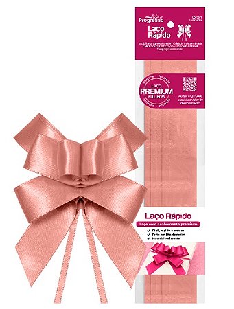 LAÇO RÁPIDO CETIM 22MM 5 UNID LRC005 COR 1143 ROSA VELHO PROGRESSO